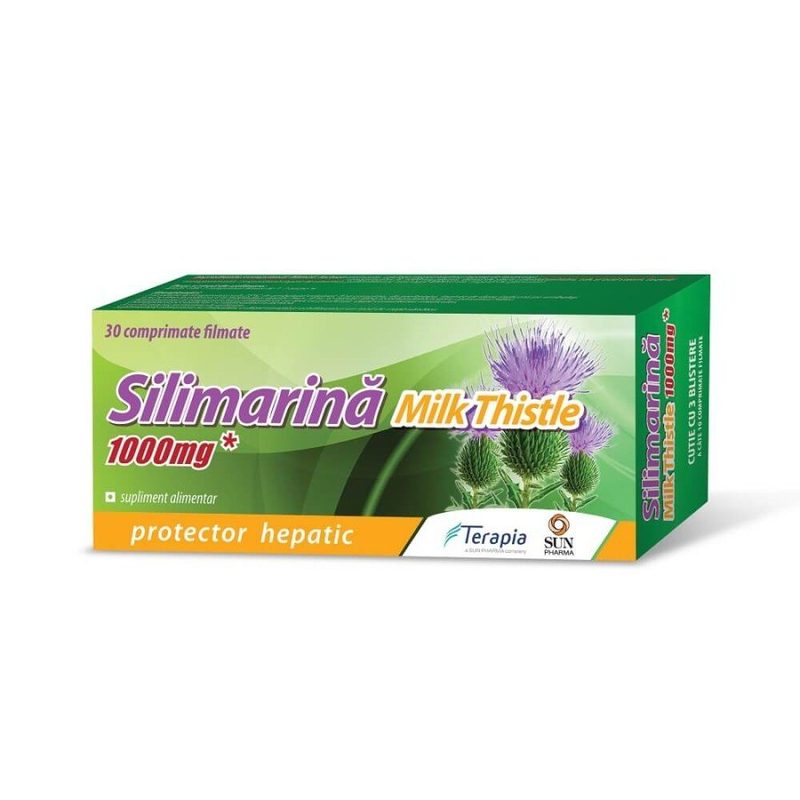Silimarina Milk Thistle 1000mg x 30cpr film Terapia