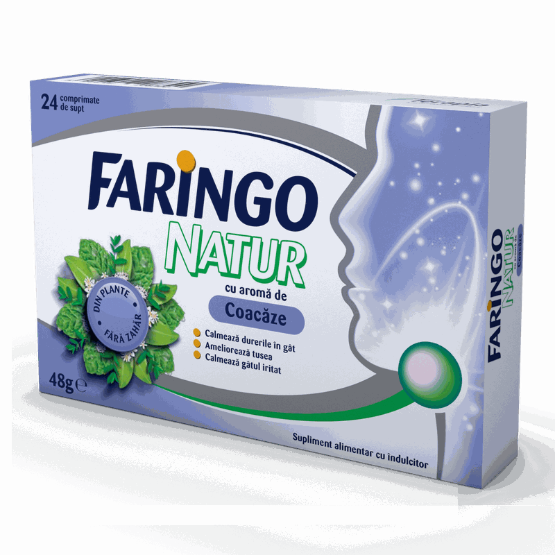 Faringo Natur cu Aroma de Coacaze x 24cpr Terapia