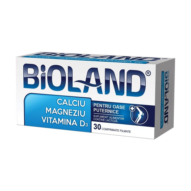 Bioland Calciu Magneziu Vit D3 x 30cpr Biofarm