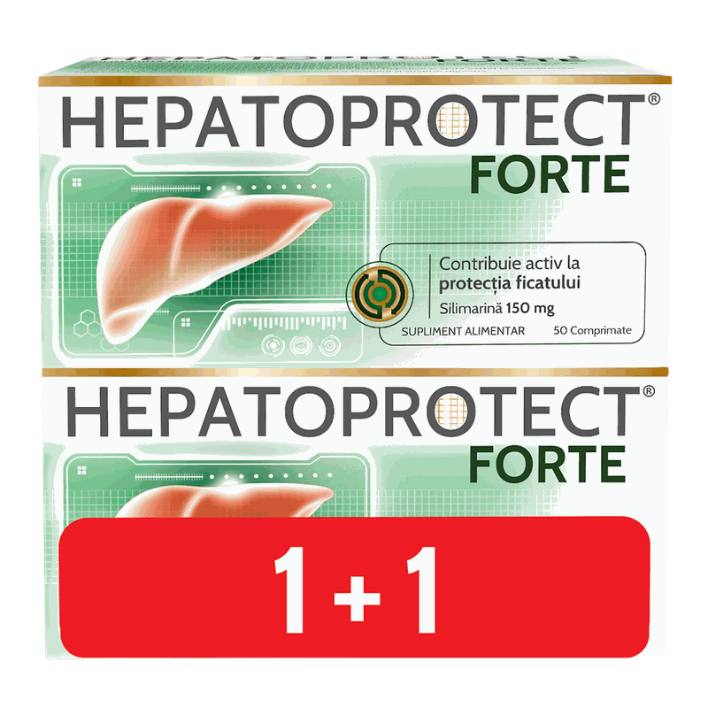 Hepatoprotect Forte x 50cpr 1+1 Pachet Biofarm