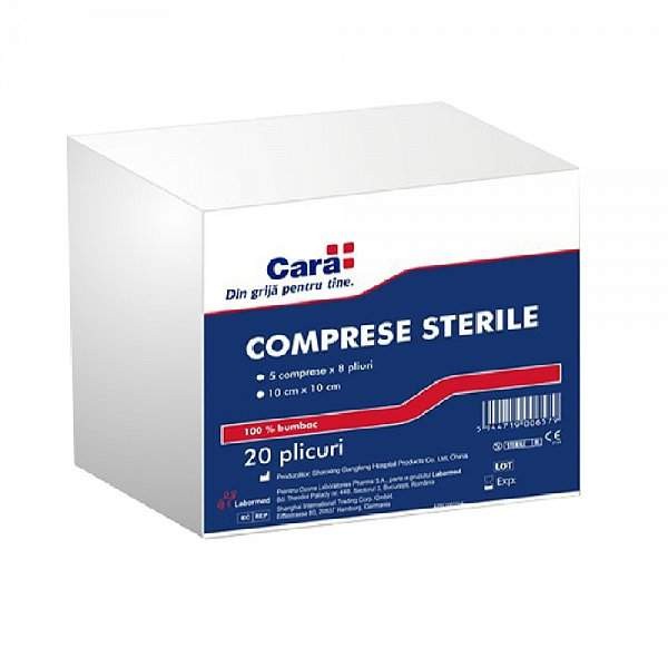 Cara Comprese Sterile 10cm/10cm (5buc) x 20buc