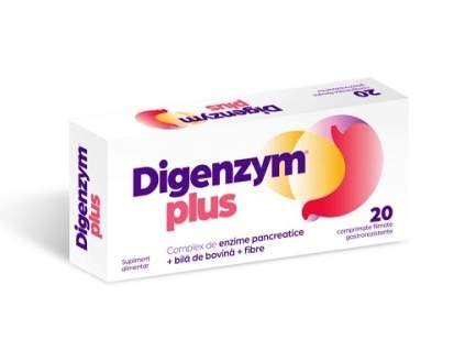 Digenzym Plus fara Zahar x 20cpr film Labormed