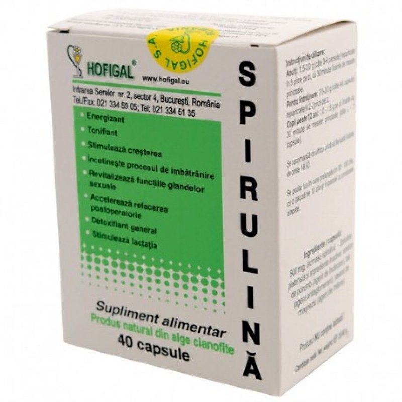 Hofigal Spirulina 500mg x 40cps