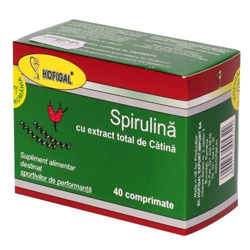 Hofigal Spirulina 500mg + Extract Catina x 40cpr