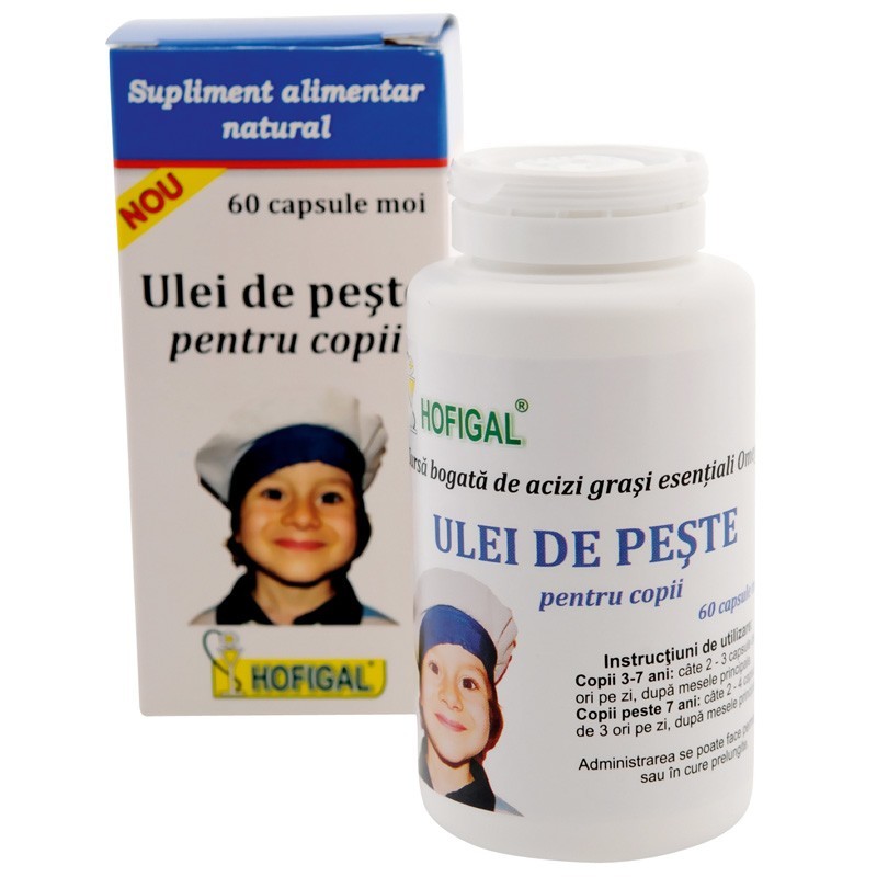 Hofigal Ulei de Peste pt Copii 300mg x 60cps