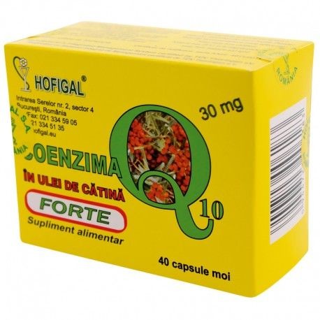 Hofigal Coenzima Q10 Forte 30mg in Ulei de Catina x 40cps moi