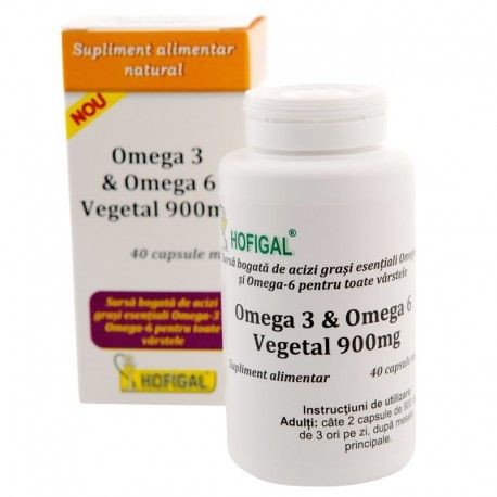 Hofigal Omega 3 Omega 6 Vegetal 900mg x 40cps