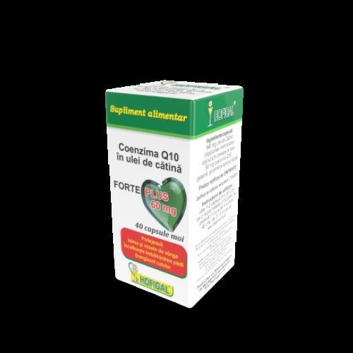 Hofigal Coenzima Q10 Forte Plus 60mg in Ulei de Catina x 40cps