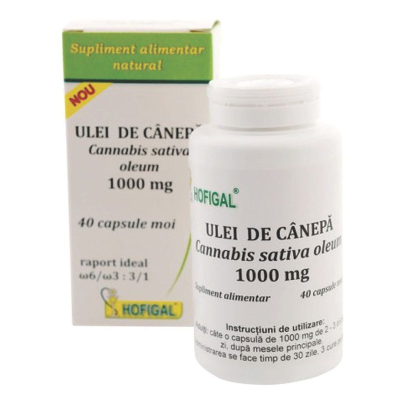 Hofigal Ulei de Canepa 1000mg x 40cps