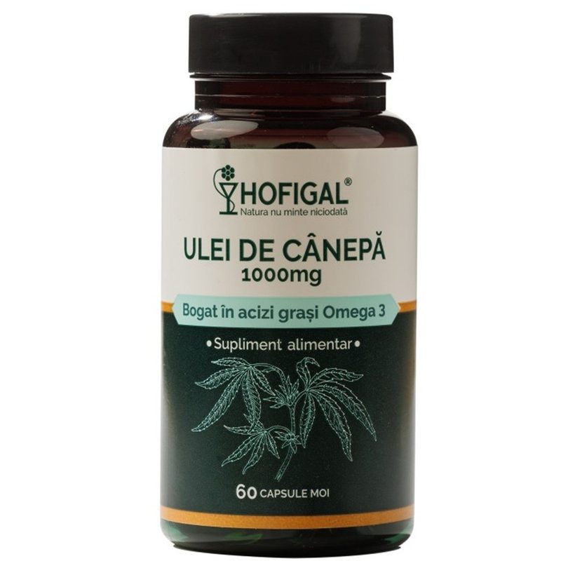 Hofigal Ulei de Canepa 1000mg x 60cps moi