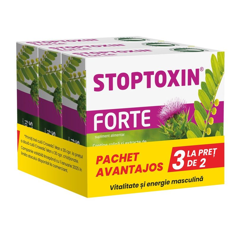 Stoptoxin Forte 3cutii x 30cps Pachet Avantajos Fiterman