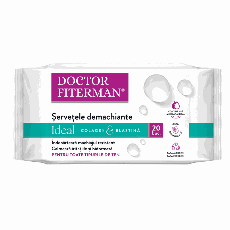 Doctor Fiterman Servetele Demachiante cu Colagen si Elastina x 20buc