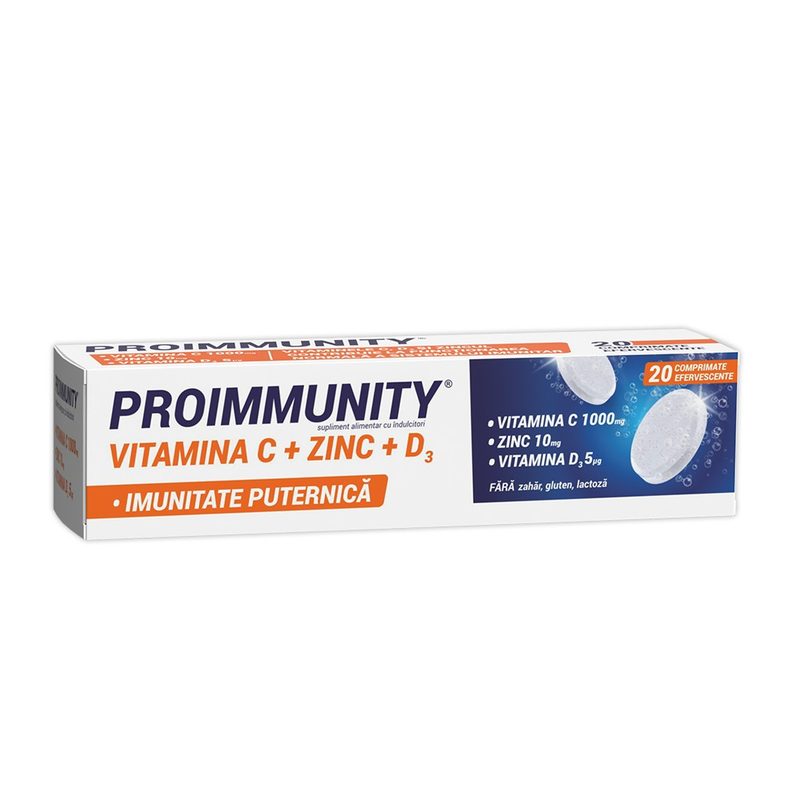 Proimmunity Vit C+Zinc+D3 x 20cpr eff Fiterman