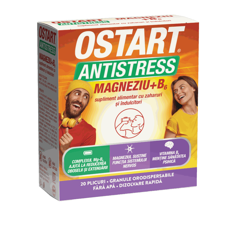 Ostart Antistress Magneziu+B6 x 20plic Fiterman