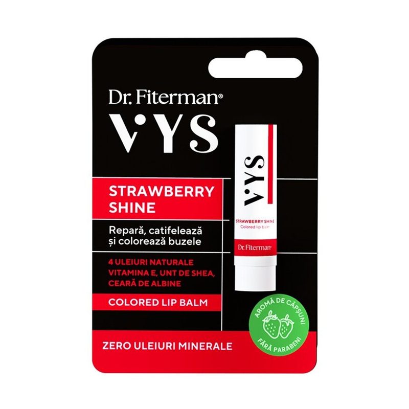Doctor Fiterman Kiss Strawberry Shine Balsam Buze 4.5g