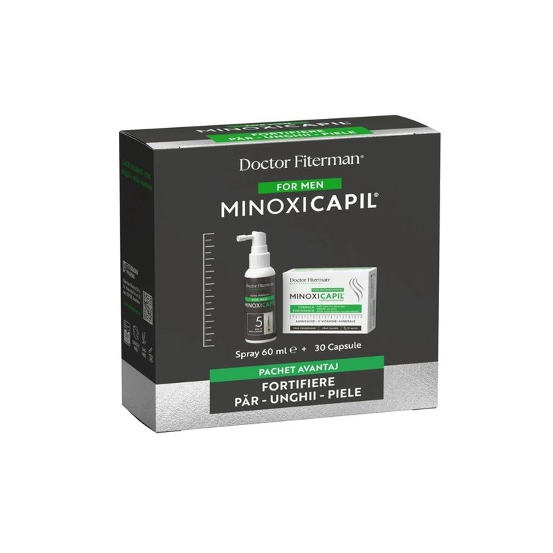 Doctor Fiterman Minoxicapil Man Spray 60ml+30 Capsule Pachet Avantajos