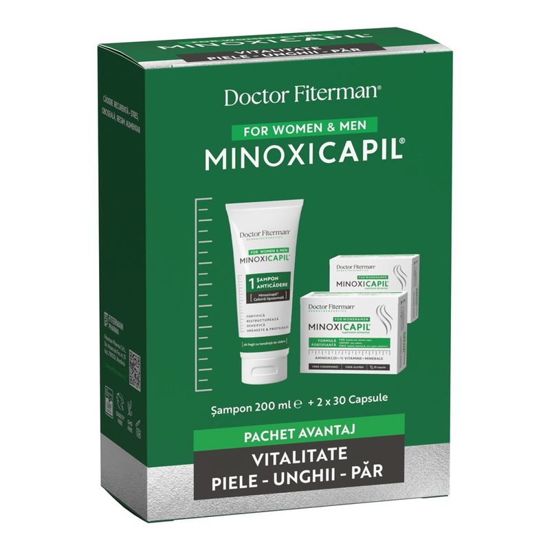 Doctor Fiterman Minoxicapil Sampon Anticadere 200ml+30 Capsule Pachet Avantajos