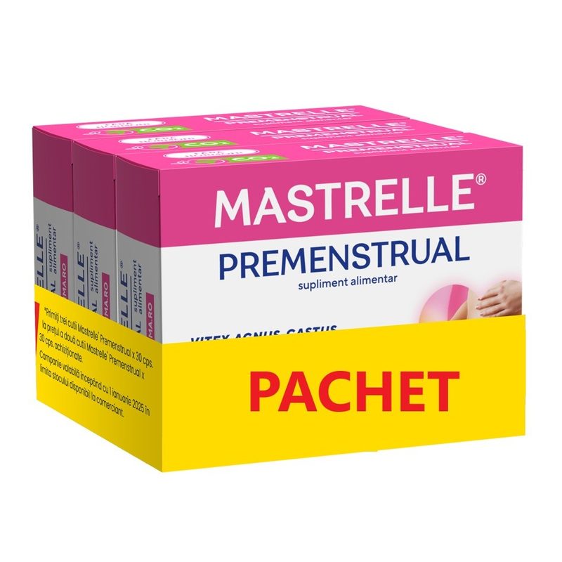 Mastrelle Premenstrual 3cutii x 30cpr film Pachet Avantajos Fiterman