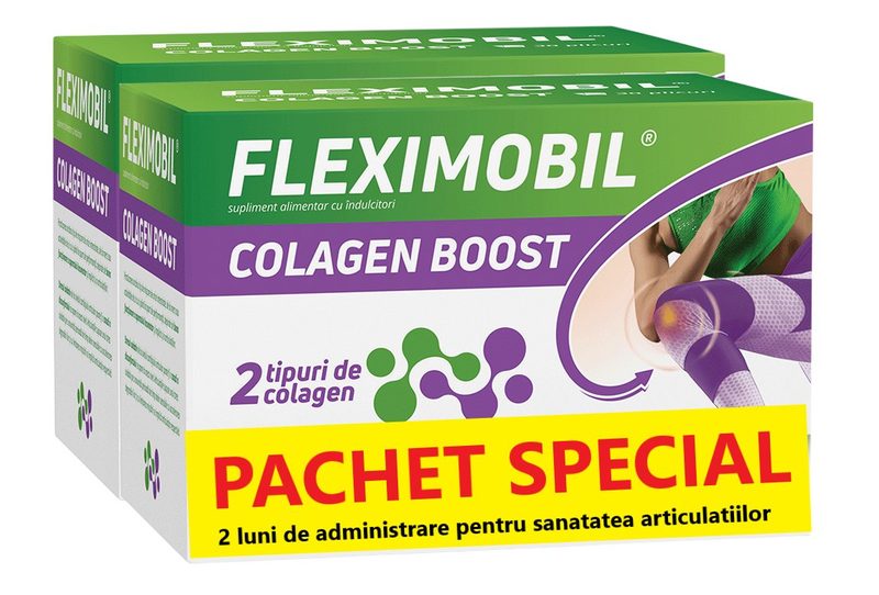 Fleximobil Colagen Boost 2cutii x 30plic Pachet Avantajos Fiterman