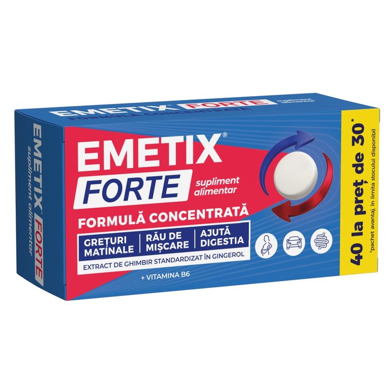 Emetix Forte x 40cpr la pret de 30cpr Fiterman