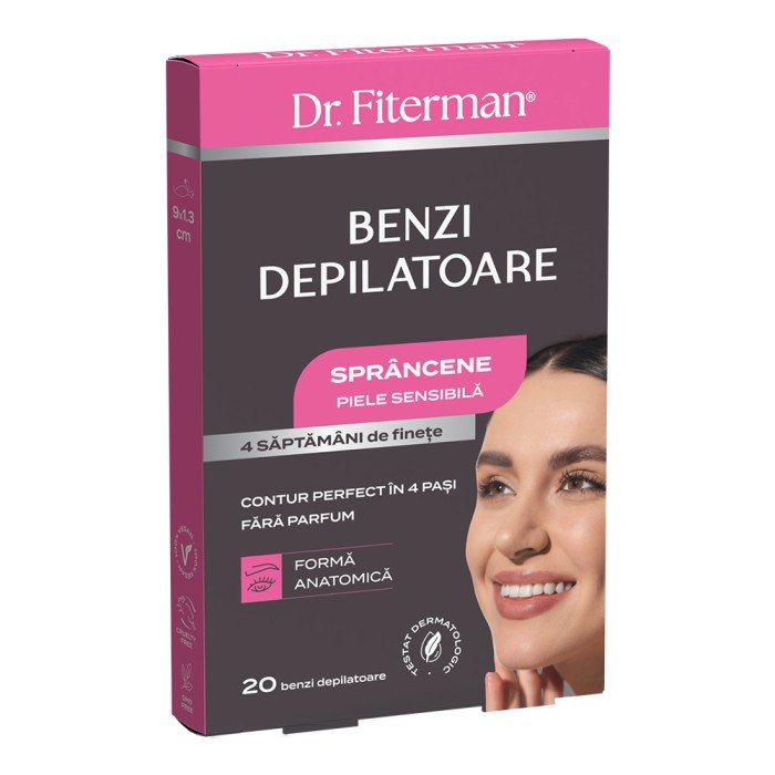Doctor Fiterman Benzi Depil Sprancene Piele Sensibila x 20buc