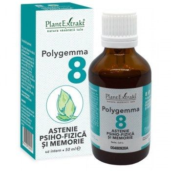 Polygemma 8 Stres (Astenie Psiho-Fizica si Memorie) 50ml Plant E