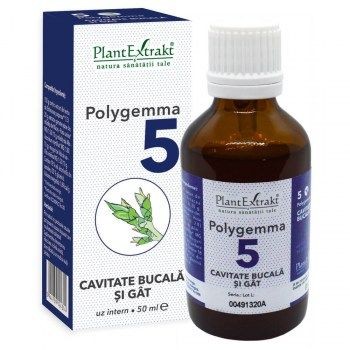 Polygemma 5 Cavitate Bucala si Gat 50ml Plant E