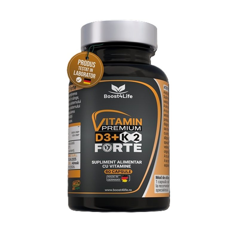 Vitamina D3 5000UI+K2 Forte Premium x 60cps Boost4Life