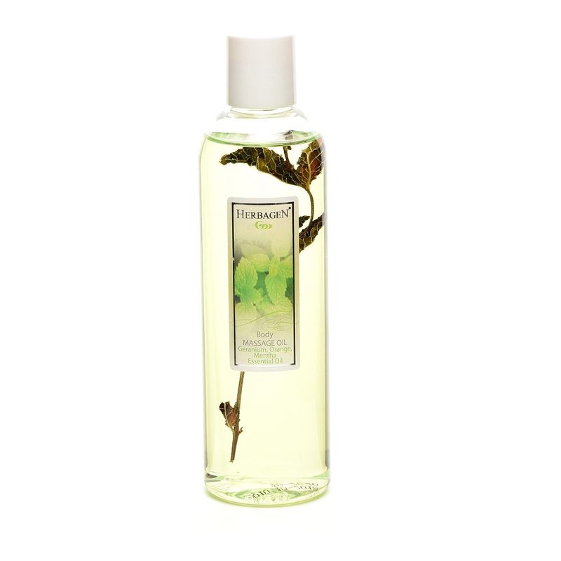 Herbagen Ulei de Masaj Revitalizant Geraniu, Portocala, Menta si Uleiuri Esentiale 250ml