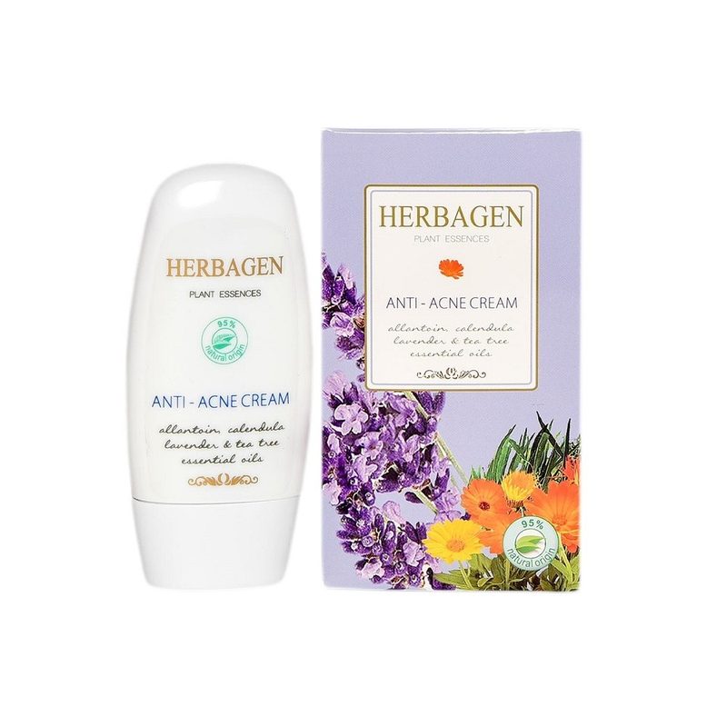 Herbagen Crema Antiacnee cu Alantoina cu ulei de Galbenele si Lavanda Arbore Ceai 50g