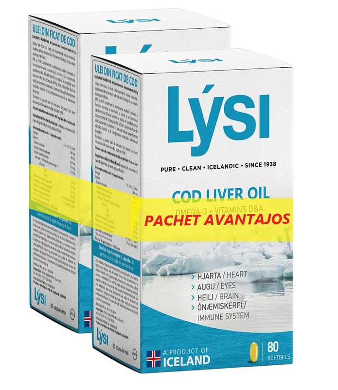 Lysi Ulei din Ficat de Cod x 80cps Pachet Avantajos