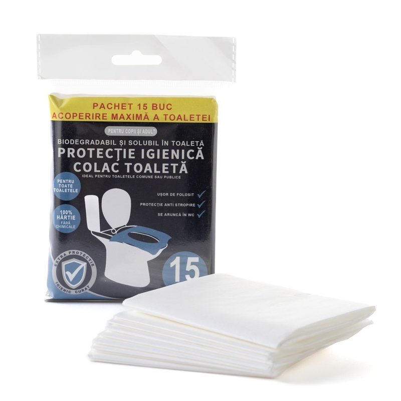 Protectie Hartie Colac WC Set x 15buc Kidscenter