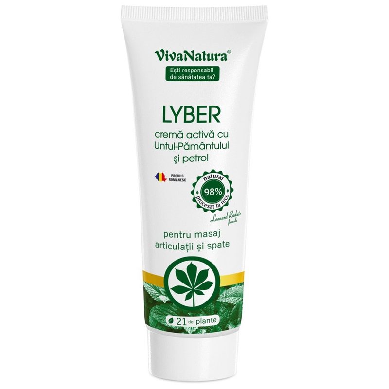 Vivanatura Lyber Crema Activa cu Untul Pamantului si Petrol 250ml