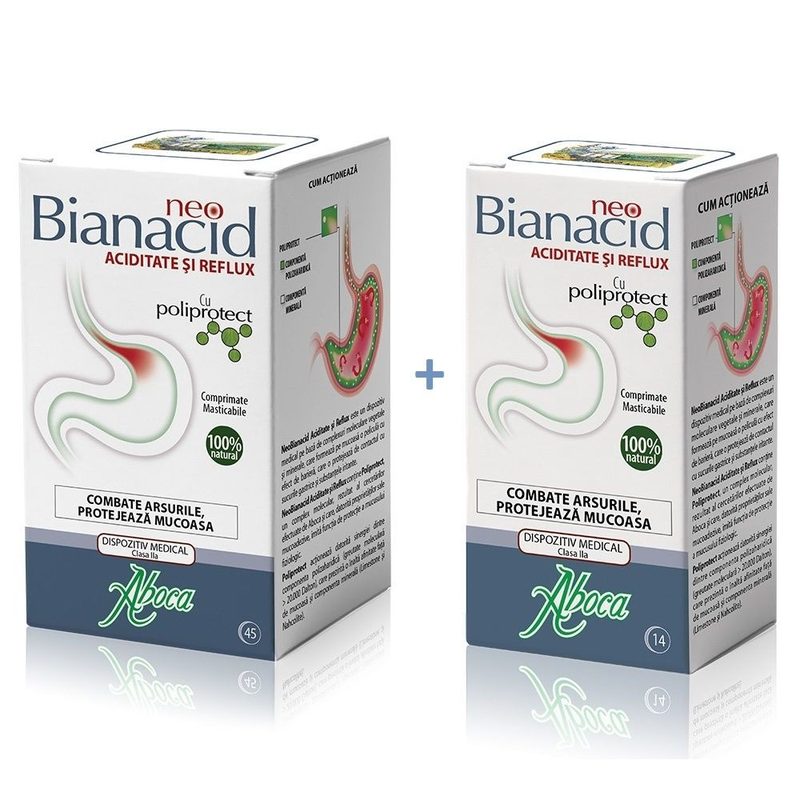 Aboca NeoBianacid Aciditate si Reflux x 45+14cpr mast