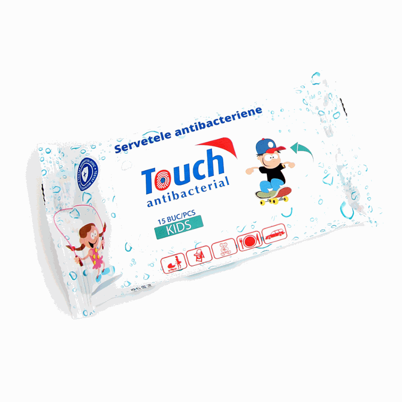 Touch Serv Umede Antibact Kids x 15buc