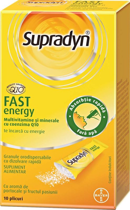 Supradyn Fast Energy CoQ10 gran orodisp x 10plic Bayer