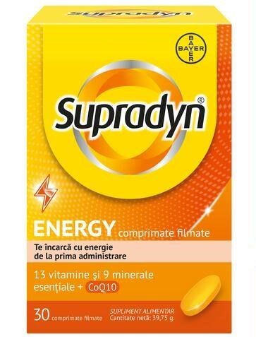Supradyn Energy Coenzima Q10 x 30cpr film Bayer