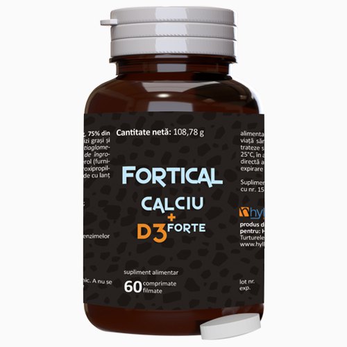 Fortical Calciu + D3 Forte x 60cpr Hyllan
