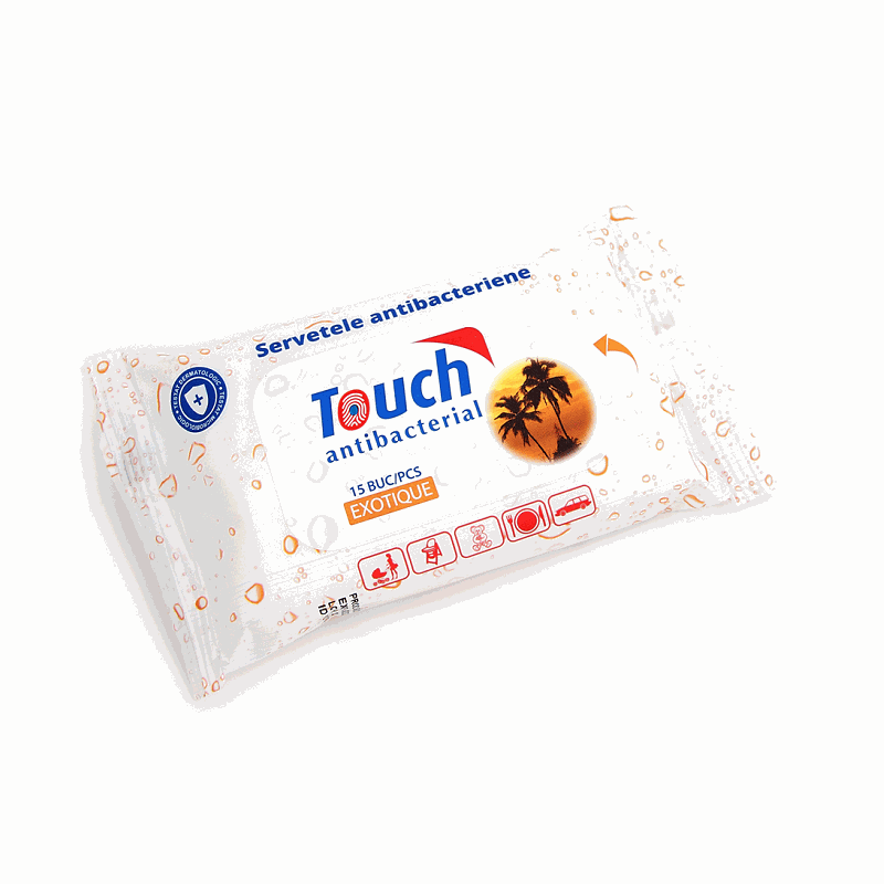 Touch Serv Umede Antibact Exotique x 15buc