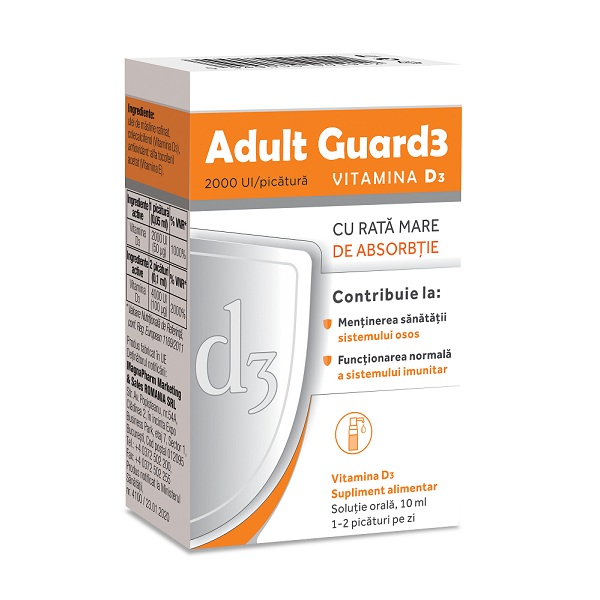 Evital Adult Guard3 Vit D3 2000UI sol orala 10ml