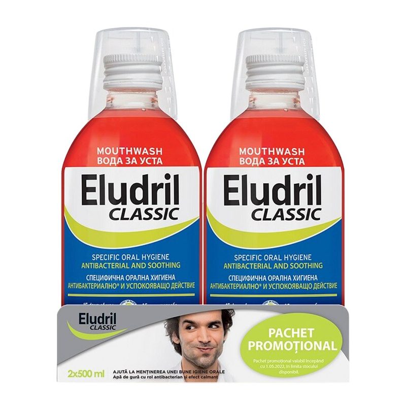 Eludril Classic Apa de Gura 500ml+500ml