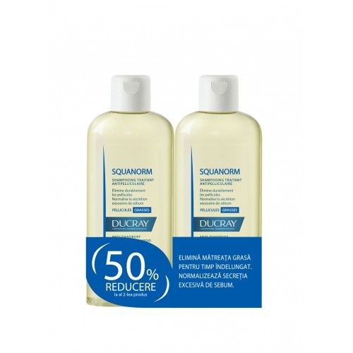 Ducray Squanorm Matreata Grasa 200ml  1+50% cadou [PF]