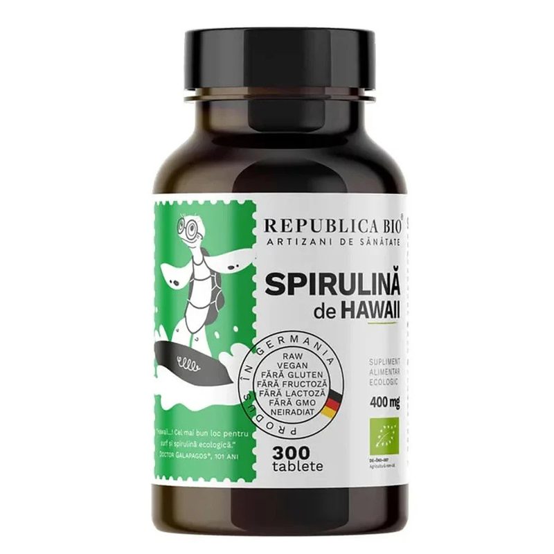 Spirulina 400mg x 300cpr Republica Bio
