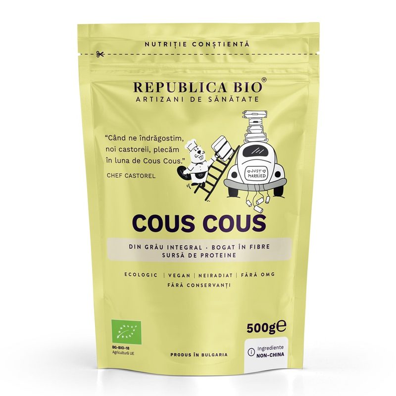 Cous Cous Bio din Grau Integral 500g Republica Bio