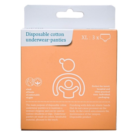 Apfia Chiloti din Bumbac de Unica Folosinta XL x 3buc