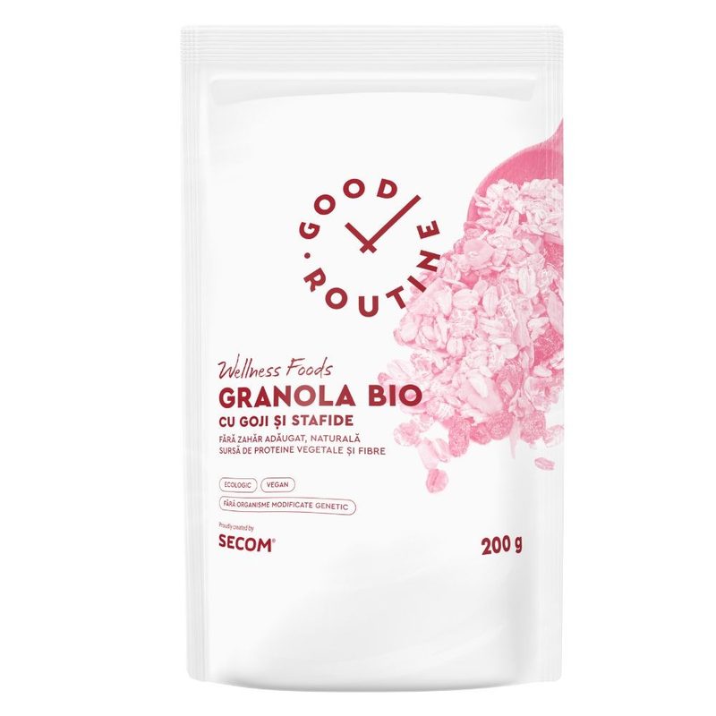 Secom Granola Bio cu Goji si Stafide 200g Good Routine