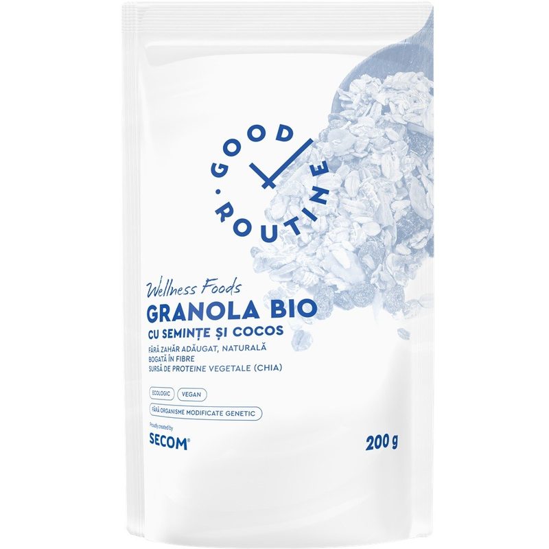 Secom Granola Bio cu Seminte si Cocos 200g Good Routine