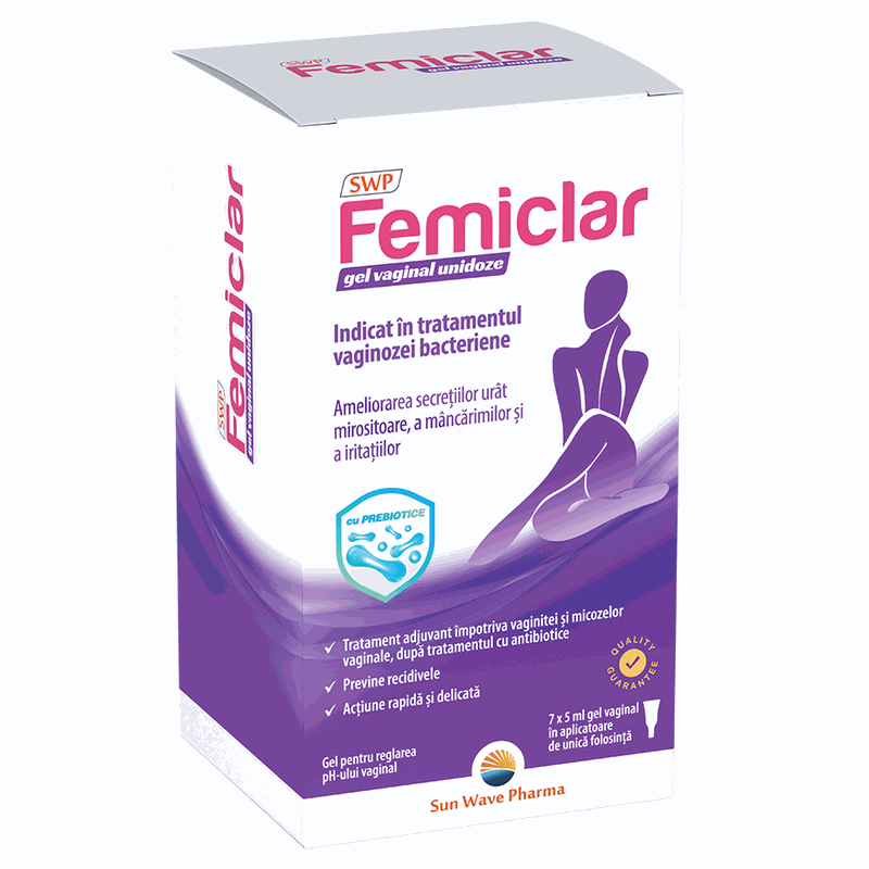 Femiclar gel vaginal unidoze 5ml x 7unidz Sun Wave