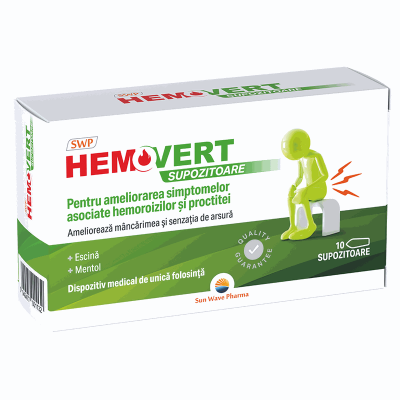 Hemovert Supozitoare x 10buc Sun Wave