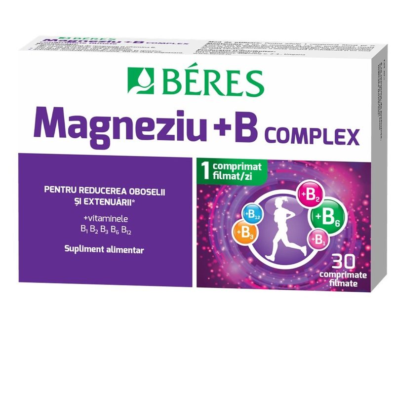 Beres Magneziu cu B Complex x 30cpr film